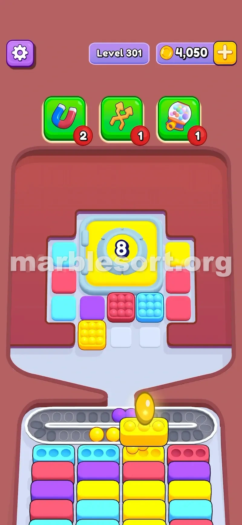 Blocking colors hide the target receivers